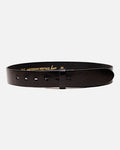 Mia | Black Smooth Leather Belt Strap
