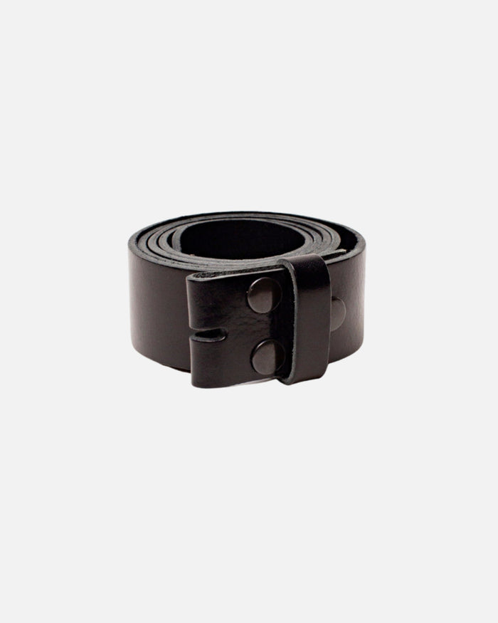 Mia | Black Smooth Leather Belt Strap