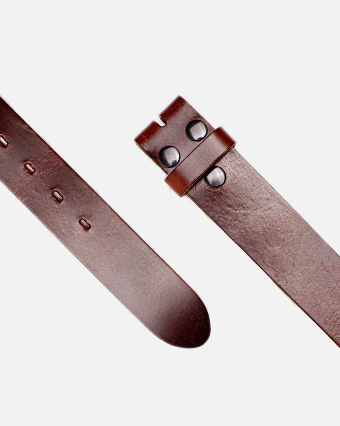 Mia | Brown Smooth Leather Belt Strap