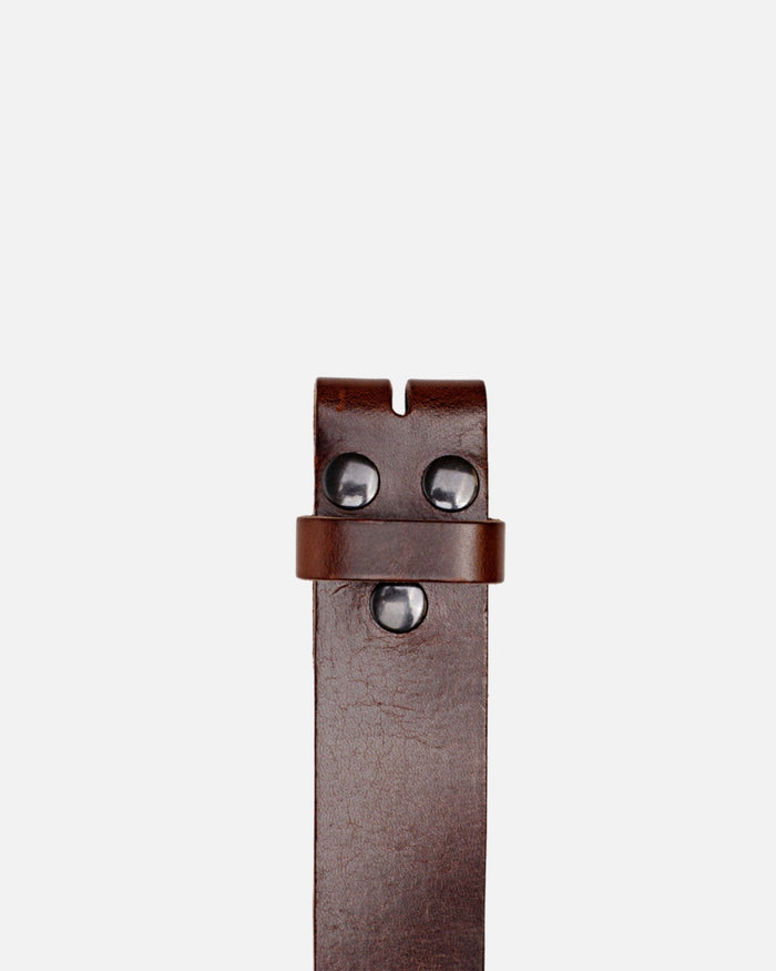 Mia | Brown Smooth Leather Belt Strap
