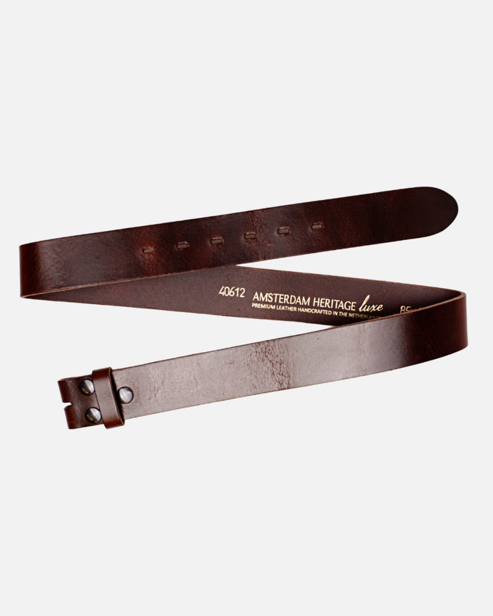 Mia | Brown Smooth Leather Belt Strap