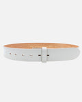 Mia | White Smooth Leather Belt Strap