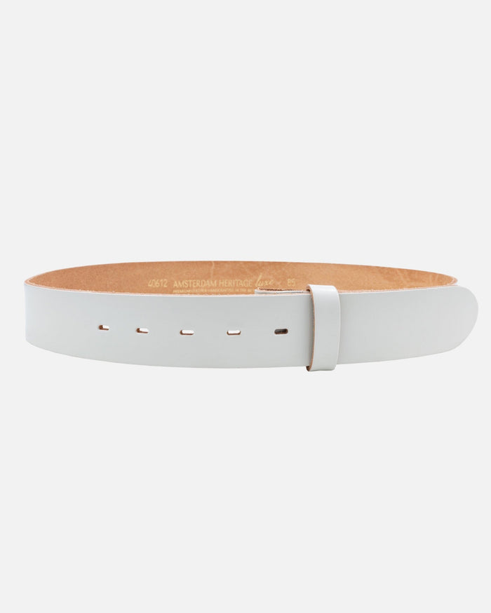 Mia | White Smooth Leather Belt Strap