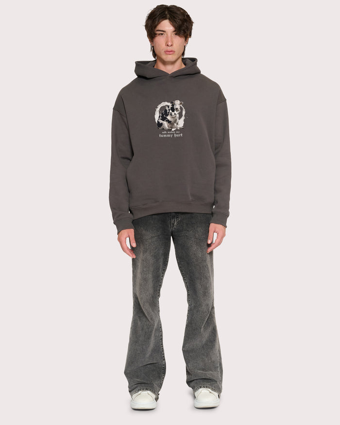 Milk Makes My Tummy Hurt Charcoal Hoodie