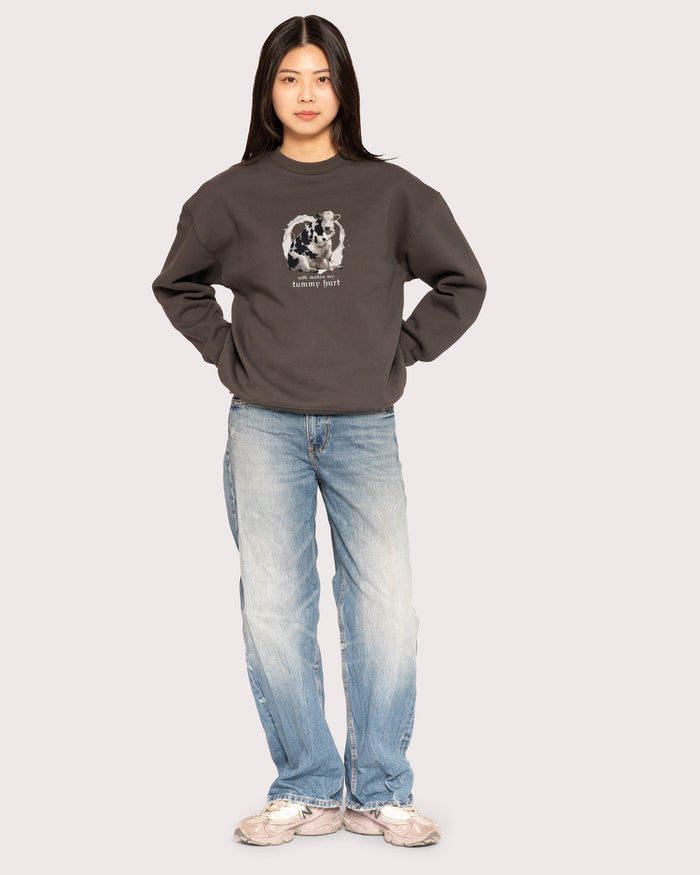 Milk Makes My Tummy Hurt Charcoal Sweatshirt