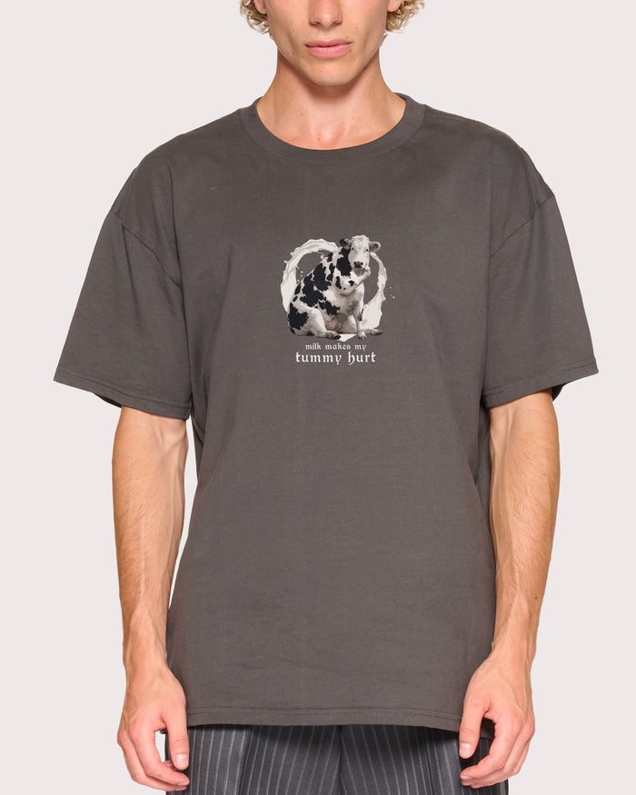 Milk Makes My Tummy Hurt Charcoal T-Shirt