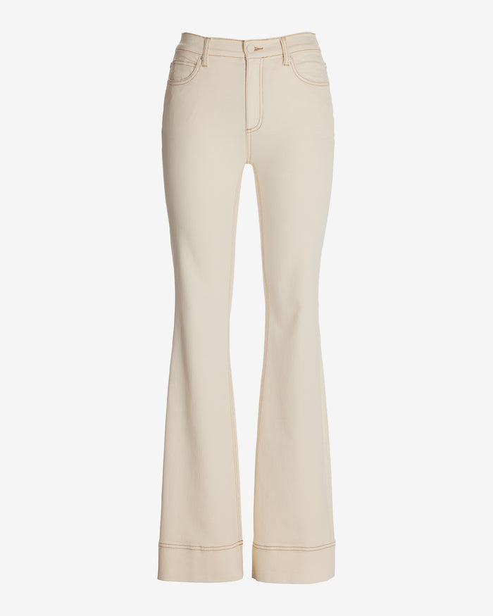 Monterey High Rise Wide Hem Bootcut Jean Ecru