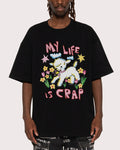 My Life is Crap Black Oversized Tee