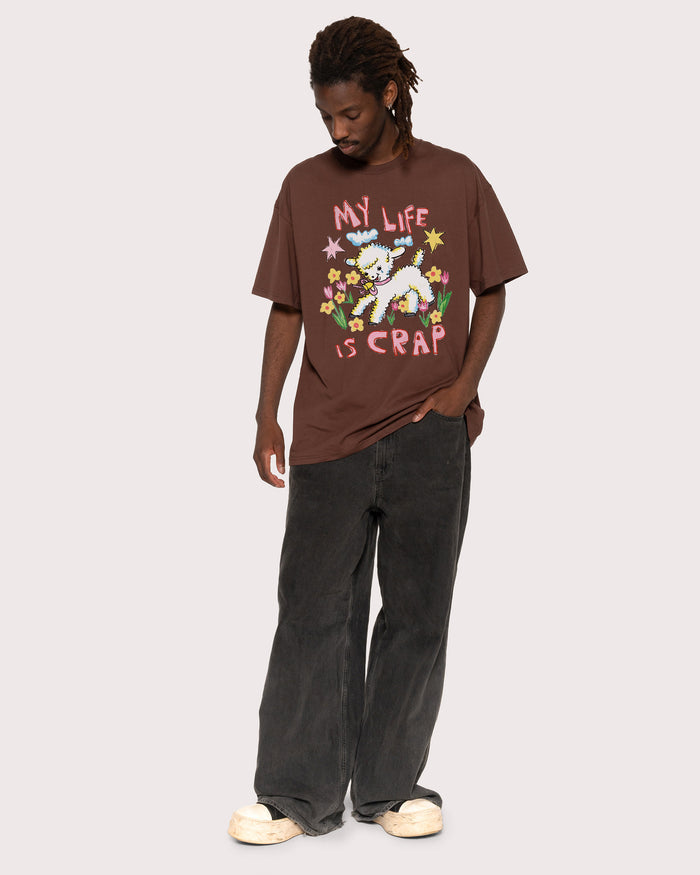 My Life is Crap Brown T-Shirt