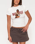 Nashville Rebel White Longline Baby Tee