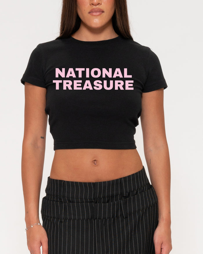National Treasure Black Baby Tee