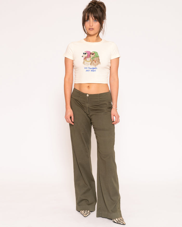 No Thoughts, Just Vibes Natural Baby Tee