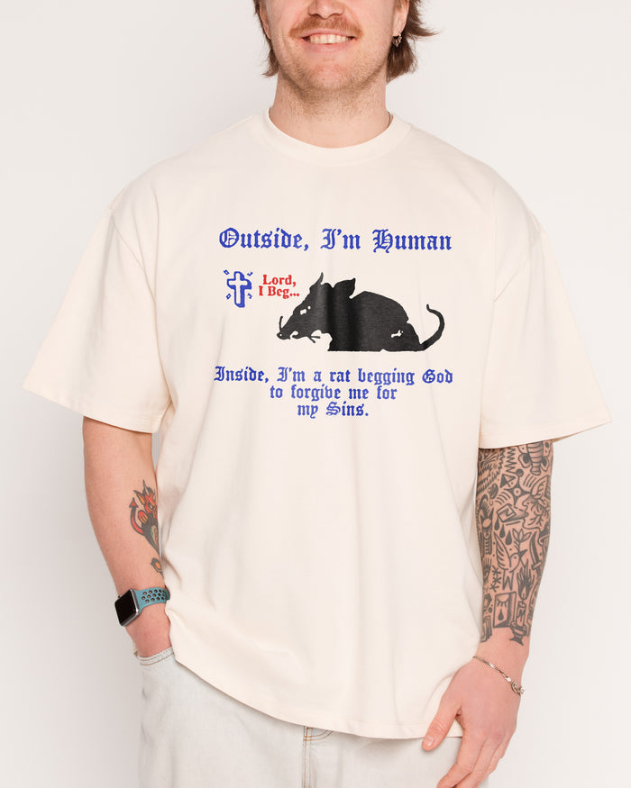 Once Human Oversized Tee Natural Oversized Tee