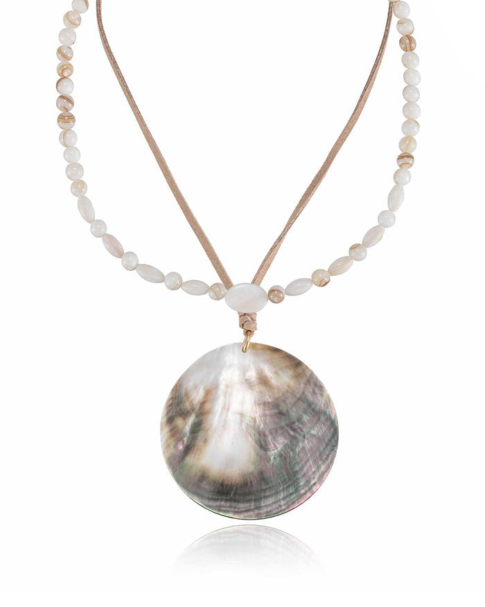 Opalescent Shell Necklace Set