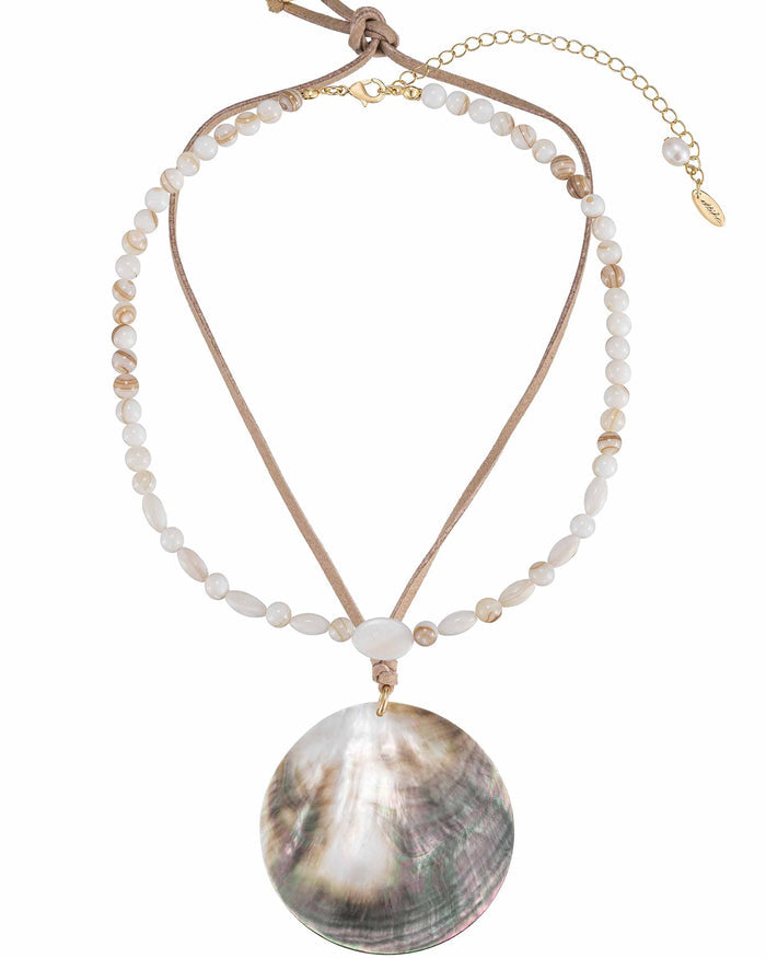 Opalescent Shell Necklace Set