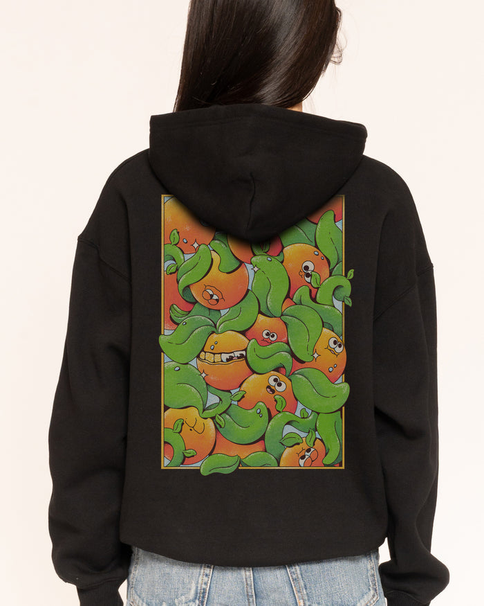 Orange Groove Black Hoodie