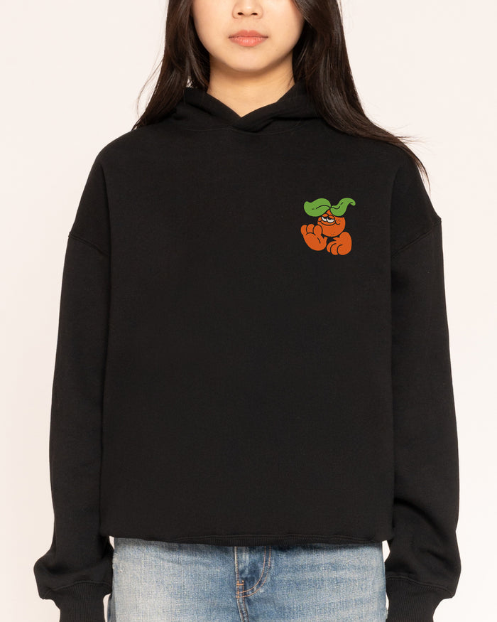 Orange Groove Black Hoodie