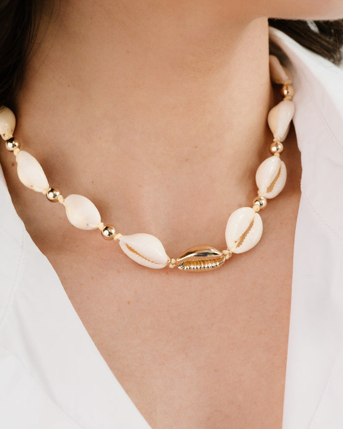Out to Sea Cowrie Shell Necklace