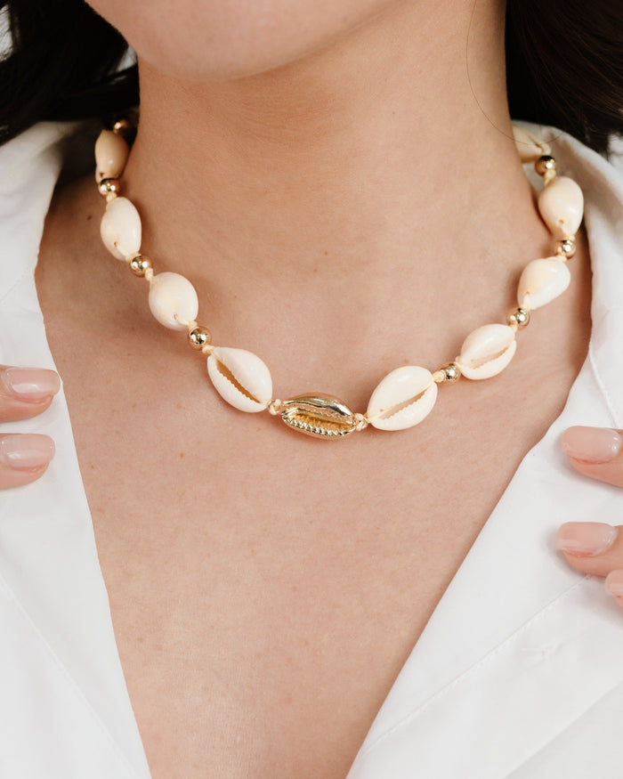 Out to Sea Cowrie Shell Necklace