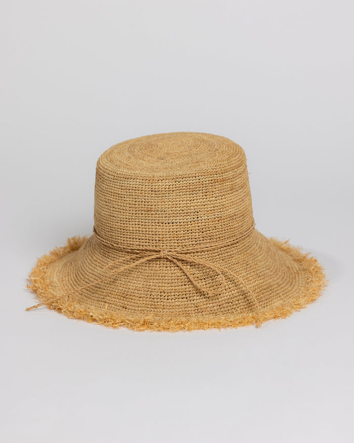 Packable Raffia Bucket Hat