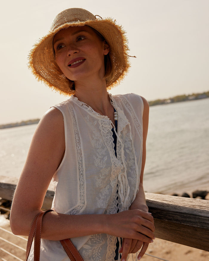Packable Raffia Bucket Hat