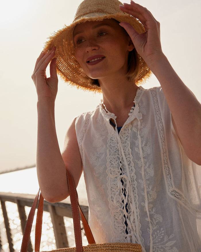 Packable Raffia Bucket Hat
