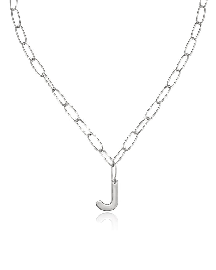 Rhodium Plated / J / One Size