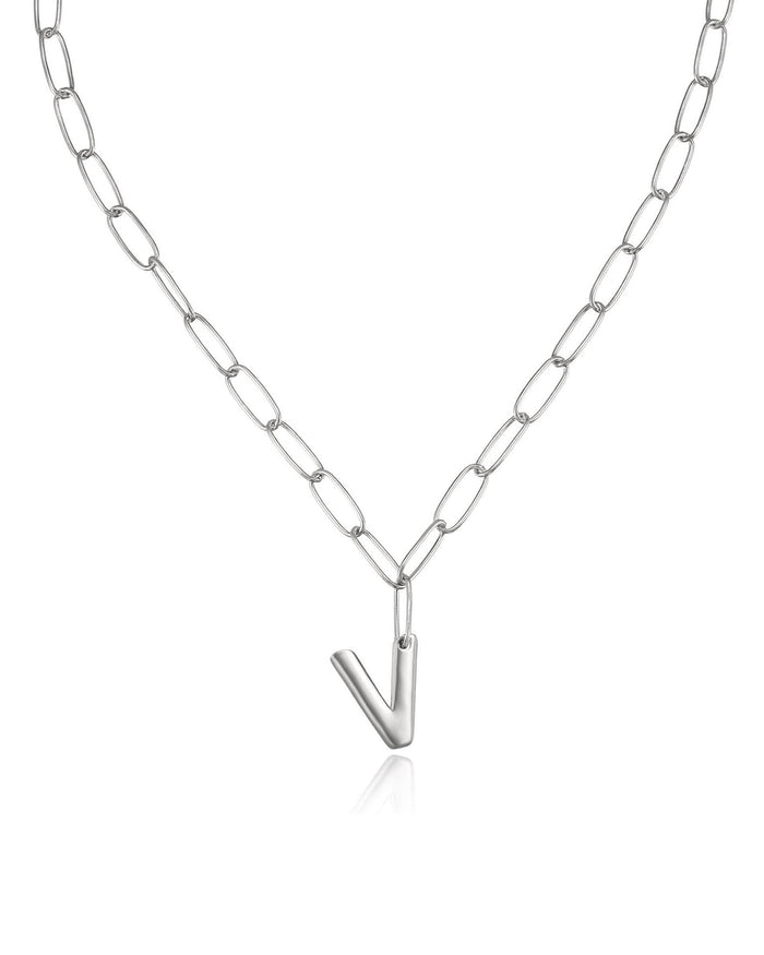 Rhodium Plated / V / One Size