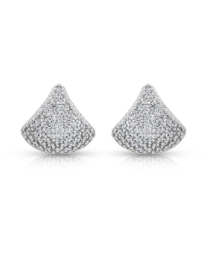 Pavé Encrusted Huggie Hoops