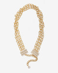 Pearl and Gold Chain Belt Gold