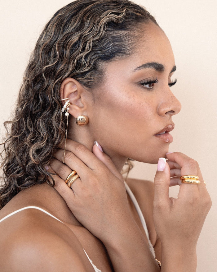 Pearl Drama Ear Cuff Set