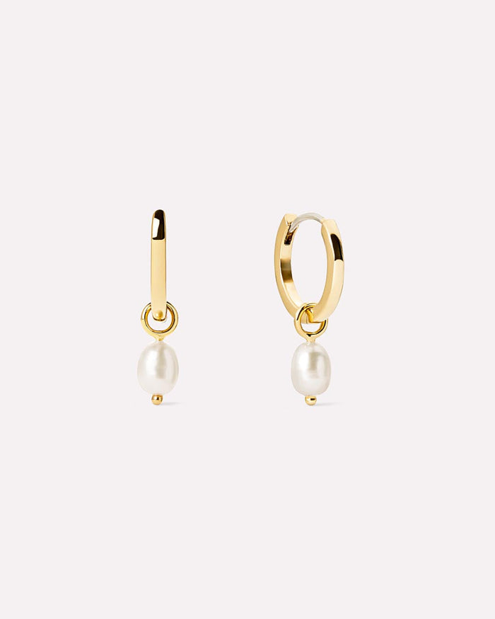 Pearl Huggie Hoops - Frida