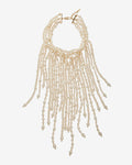 Pearl Layered Drop Necklace Off White