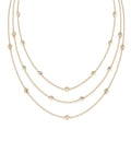 Perfect Crystal Dotted Layered Necklace