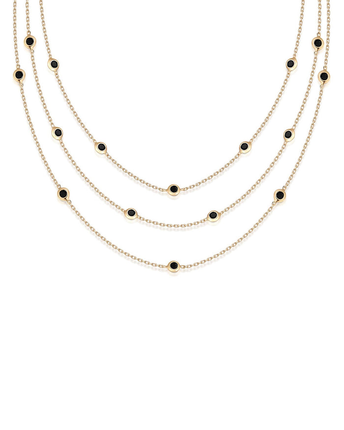 Perfect Crystal Dotted Layered Necklace