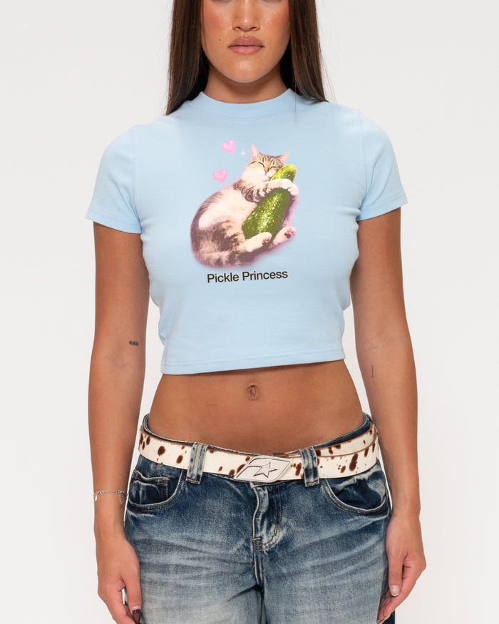 Pickle Princess Blue Baby Tee