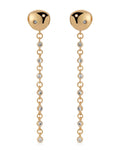 Polished Pebble Linear Chain Earrings