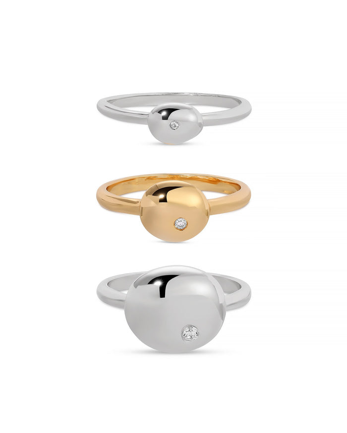 Rhodium and 18k Gold Plated / 5
