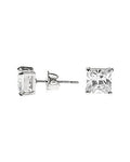 Princess Cut Stud Earrings