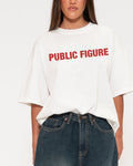 Public Figure White Boxy Crop Tee