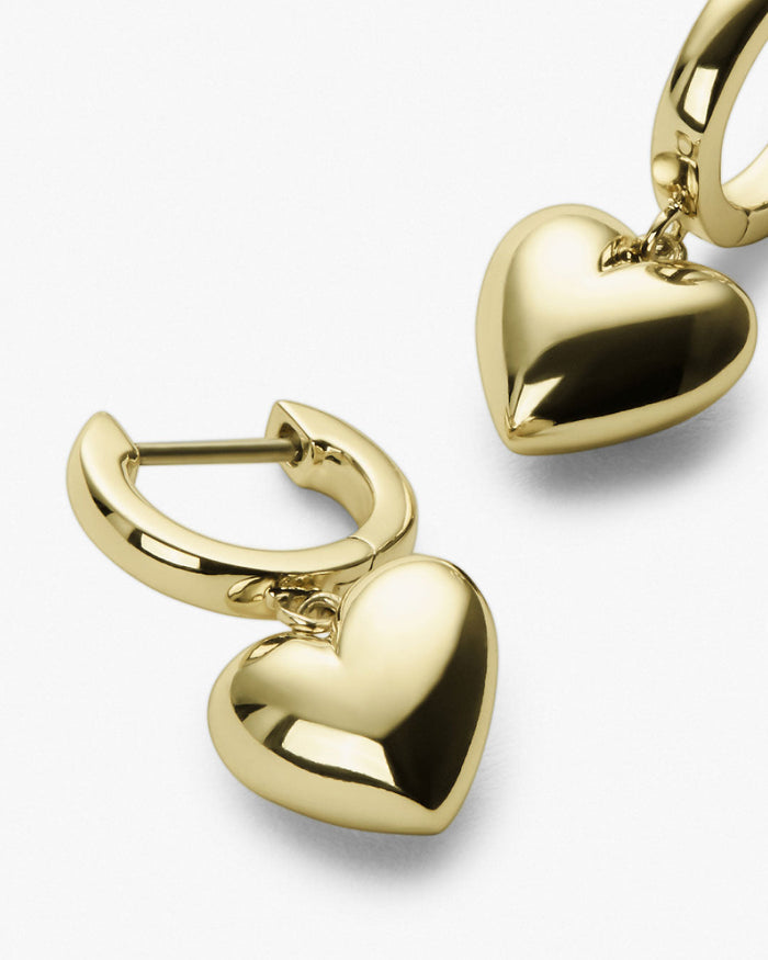 Puffed Heart Hoops - Jessica