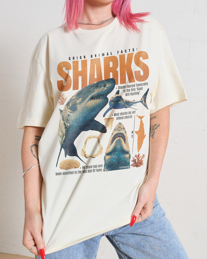 Quick Animal Facts - Sharks T-Shirt Australia Online