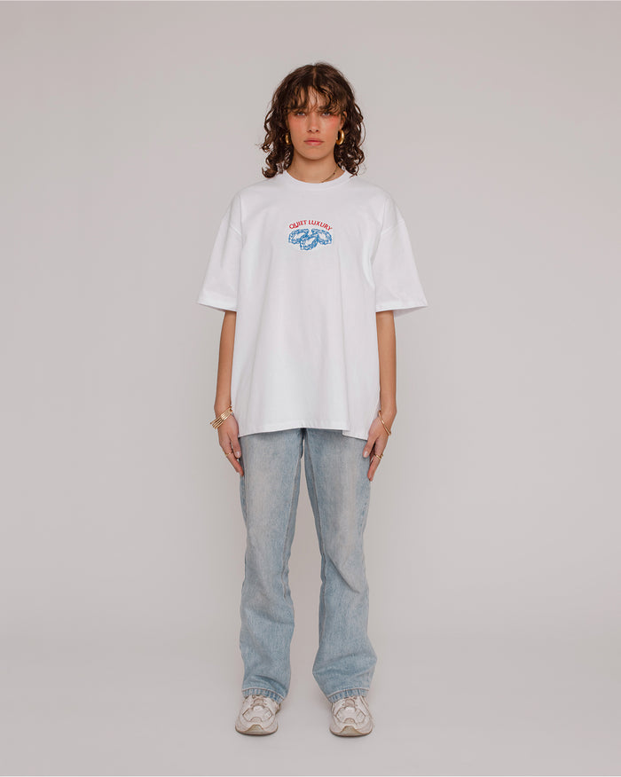 Quiet Luxury Oversized Embroidered Tee