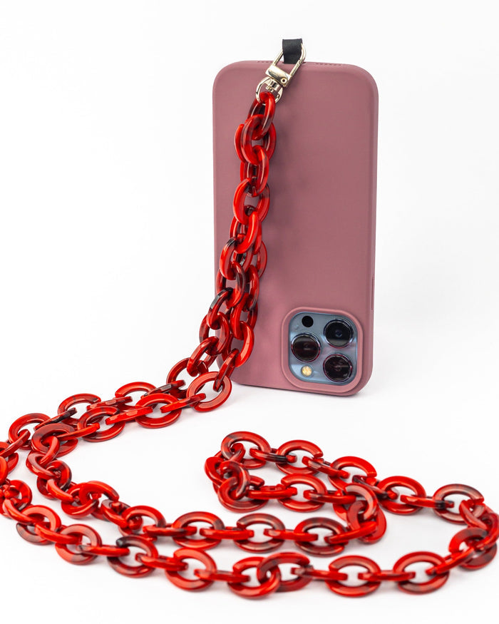 Ready in Red Crossbody Phone Chain