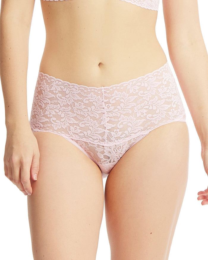 Retro Lace V-Kini Bliss Pink