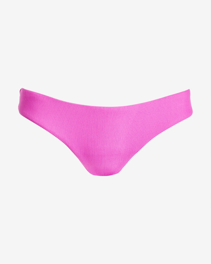 Ribbed Hipster Bikini Bottom Pink