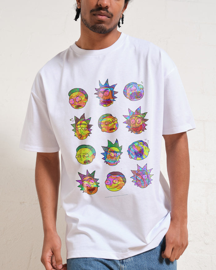 Rick and Morty Many Faces T-Shirt Australia Online