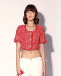 Rita Top, Cherry Tweed