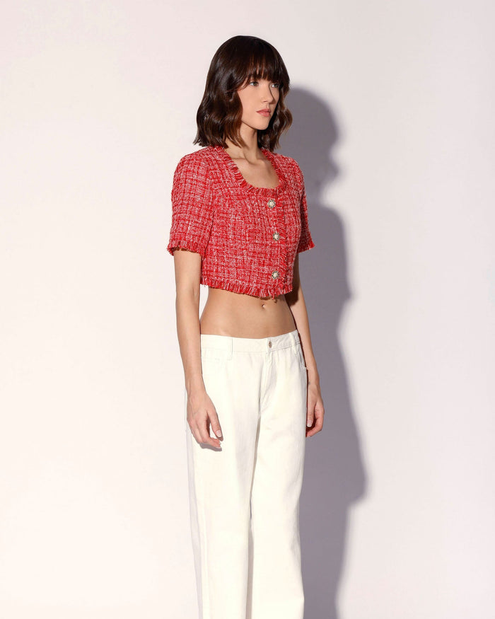 Rita Top, Cherry Tweed
