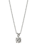 Round CZ Pendant Necklace